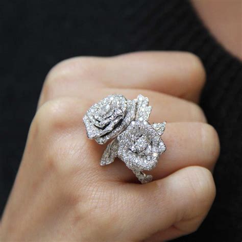 dior rose diamond ring|vintage Dior ring.